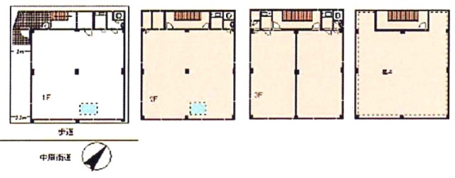 勝田ビル1-3F 間取り図