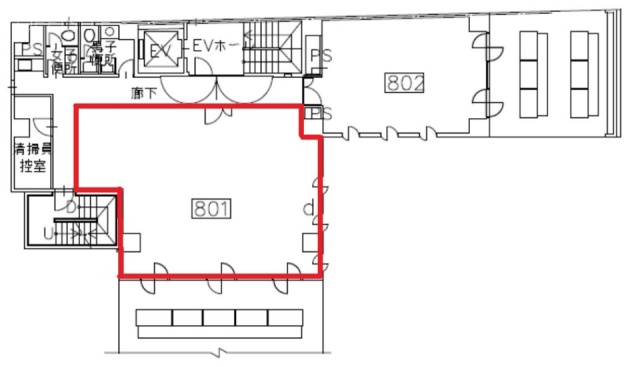 D‘s VARIE神田錦町801 間取り図