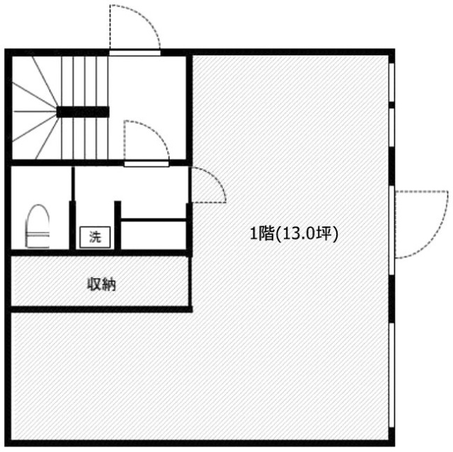 ミッドタウンTビル1F 間取り図