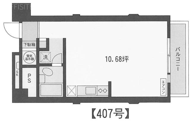 ノア渋谷パートⅡ407 間取り図