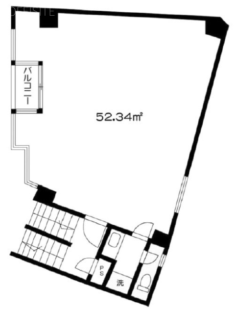 セゾン茂とう(セゾン元麻布)ビル101 間取り図