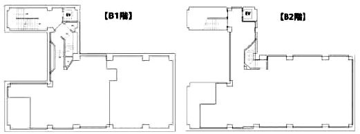 Uniーworks新宿御苑B1F〜B2F 間取り図