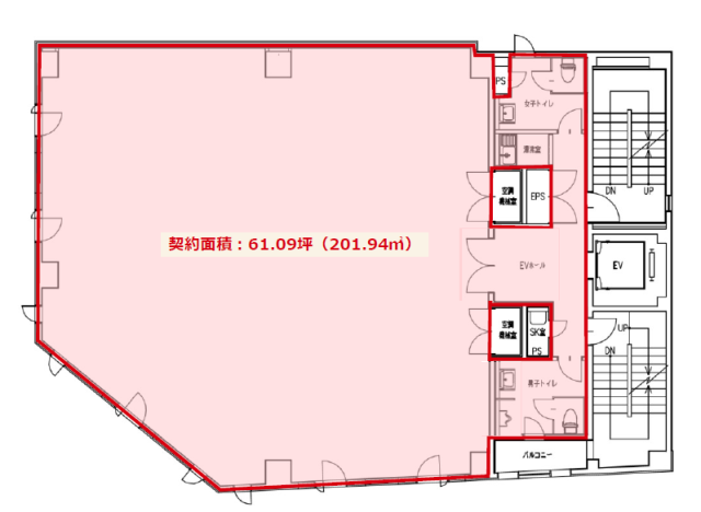 京橋山本ビル8F 間取り図