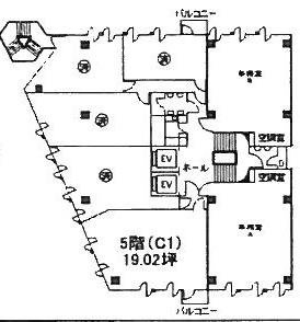 銀座8丁目10番ビルC1 間取り図