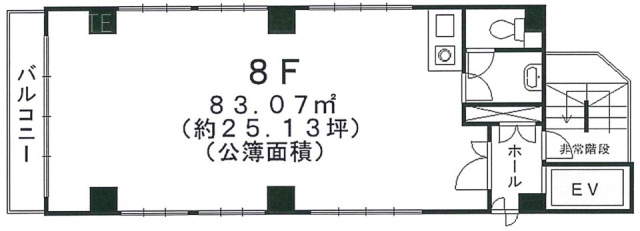 四谷TTビル8F 間取り図