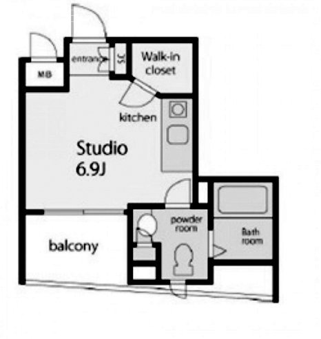 VORT銀座residence207 間取り図
