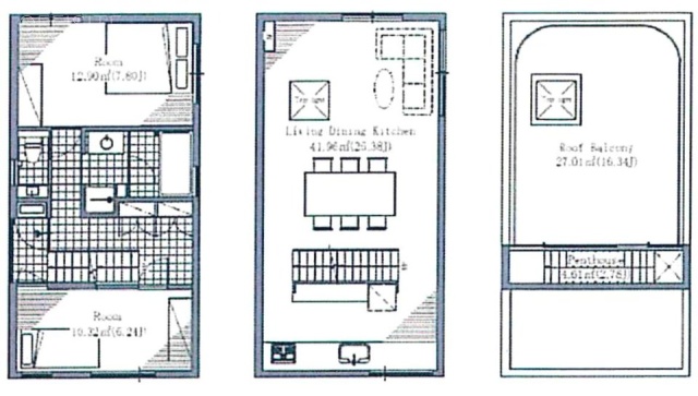 松濤一丁目ビル2F～3F 間取り図