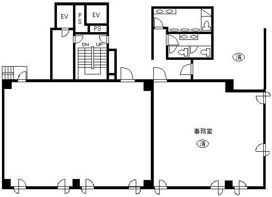 コスモー橋学園ビル3F 間取り図