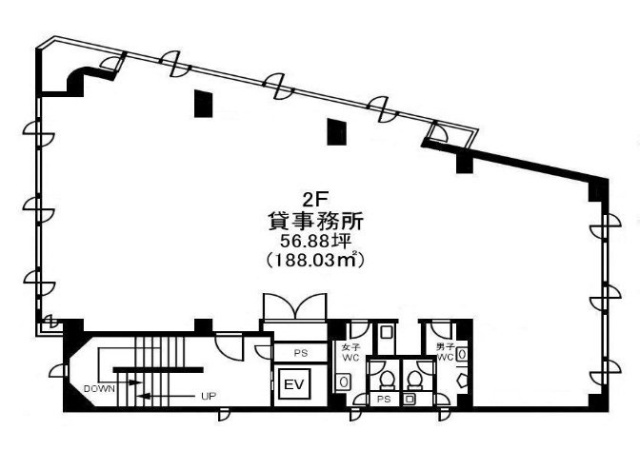 松涛栄光ビル2F 間取り図