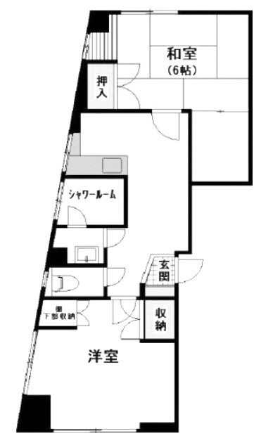 鵠沼(くげぬま)ビル301 間取り図