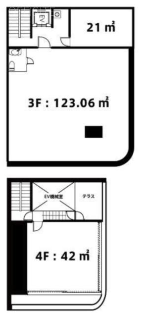 第1FMGビル3F〜4F 間取り図