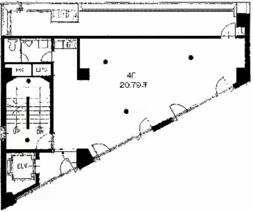 国立加賀屋ビル4F 間取り図