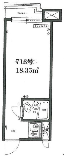 新宿ダイカンプラザA館716 間取り図