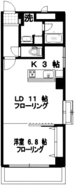 高輪チトセハイツ603 間取り図