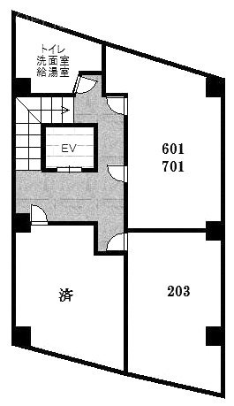 宝栄西新宿ビル601 間取り図