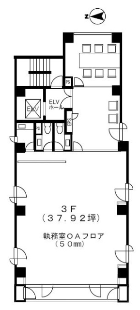 喜助小川町ビル3F 間取り図