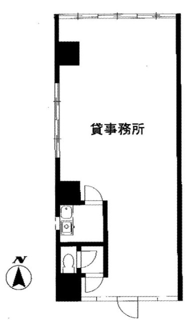 コスモス御苑ビル2F 間取り図