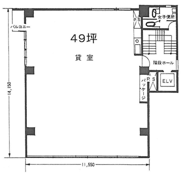 ツカコシビル6F 間取り図