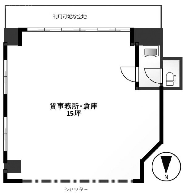 岩瀬第二ビル1F 間取り図