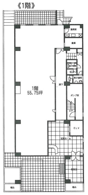 港南日成ビル1F 間取り図