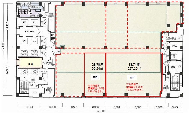 シーフォートスクエアセンタービル西C 間取り図