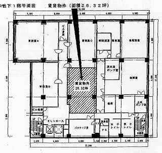 銀座大野ビルB 間取り図