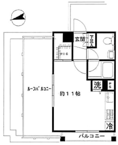 アクシア原宿402 間取り図