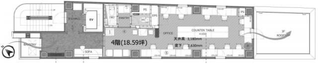 Gran+ Shirokanedai(グランプラス白金台)4F 間取り図