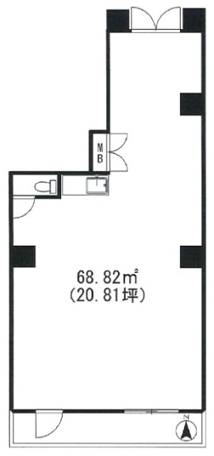 榎町ビル1F 間取り図