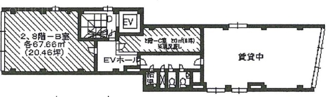 渋谷2丁目(新免)ビルB 間取り図