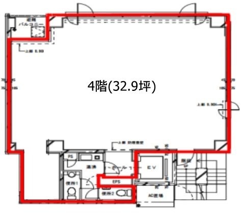 紀文第二ビル4F 間取り図
