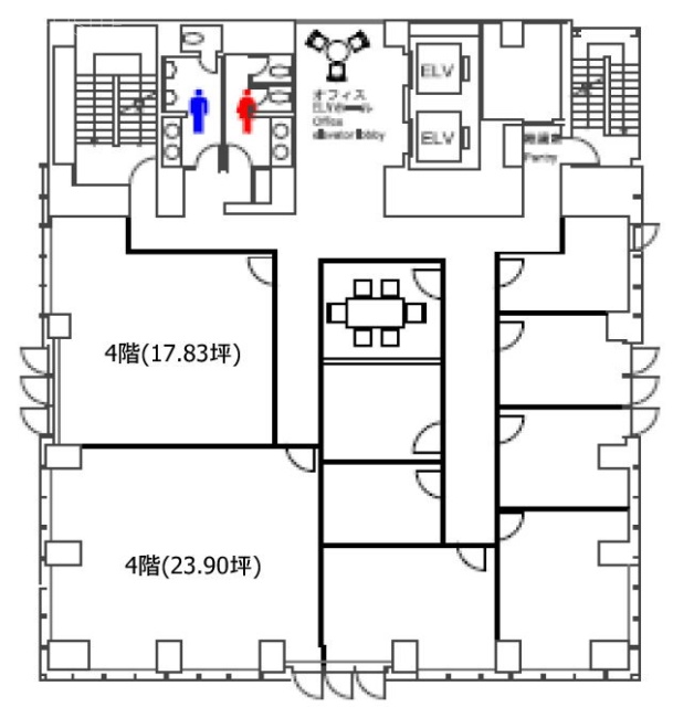 日総第22ビル4F 間取り図