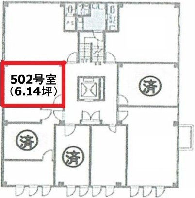 相互新富ビル502 間取り図