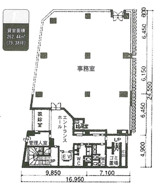 日本橋安藤ビル1F 間取り図