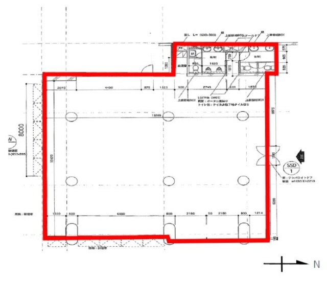 上野横山ビル1F 間取り図