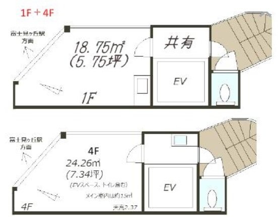 アーク富士見ヶ丘1F4F 間取り図