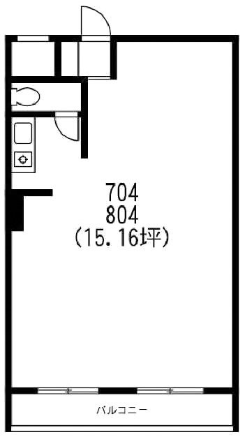 高田馬場スカイパレスビル704 間取り図