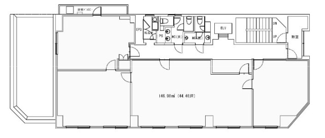 ヤワタ上野ビル4F 間取り図