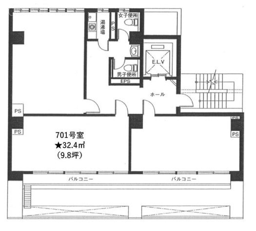 21東和ビル701 間取り図