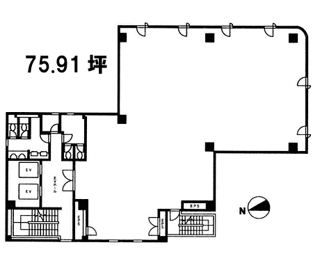 築地安田第2ビル2F 間取り図