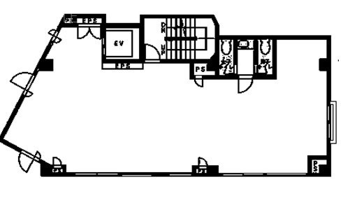 長谷川グリーンビル4F 間取り図