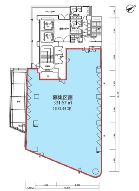 渋谷道玄坂スカイビル10F 間取り図