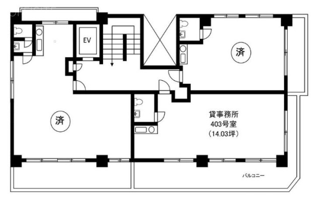 キューアス秋葉原ビル403 間取り図