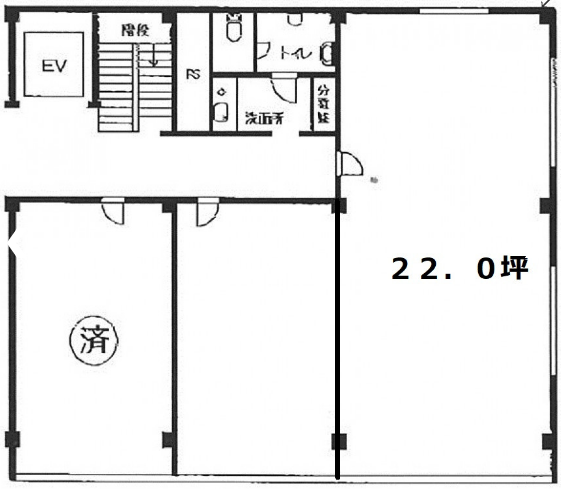 第一銀座ビル603 間取り図