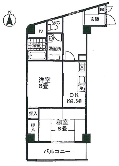 須賀マンション804 間取り図