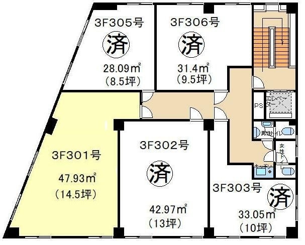 ハシモトビル301 間取り図