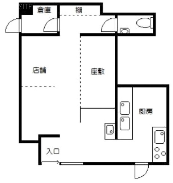 メゾンイーグルビル1F 間取り図