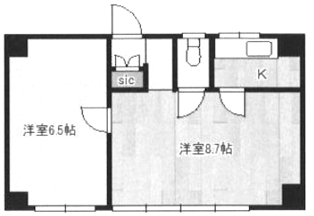 太閤コーポ代々木ビル102 間取り図