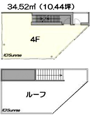 十番コアビル24F 間取り図