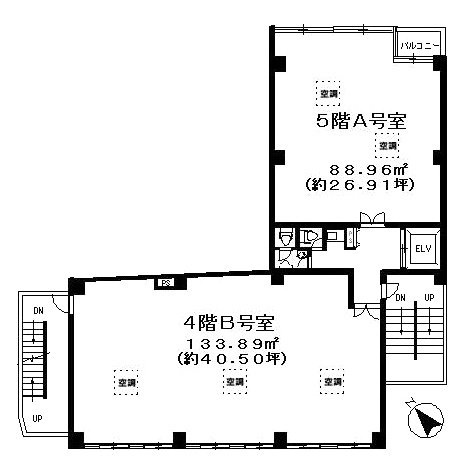 茅場町K-1ビルB 間取り図